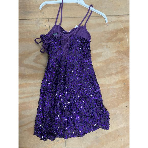 Wild Fable Target NWT Purple Sequin Slip Dress Women's Size Small - Picture 6 of 9